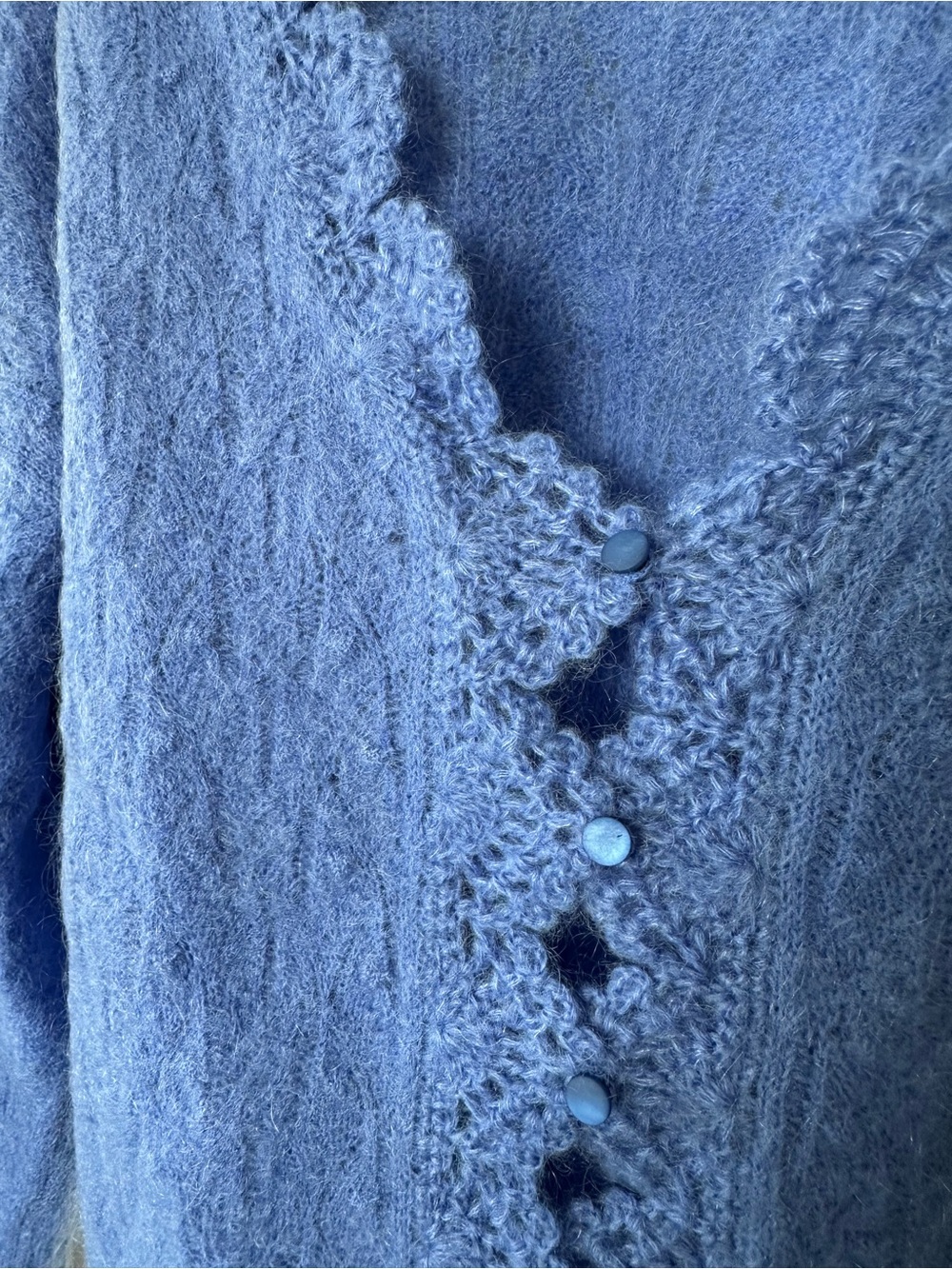 Sezane La Maille Mohair/Wool Blue Cardigan - Picture 4 of 7